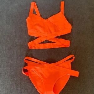 Orange Bandage Bikini, size L